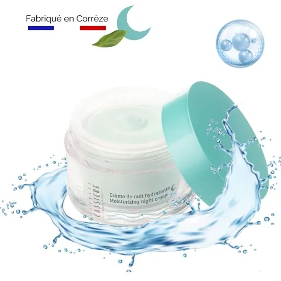 Crème de nuit hydratante à l'eau se Source des Jardins
