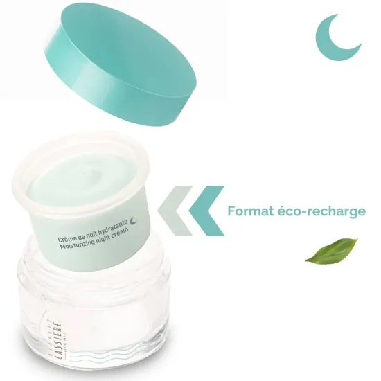 Crème de nuit hydratante à l'eau se Source des Jardins